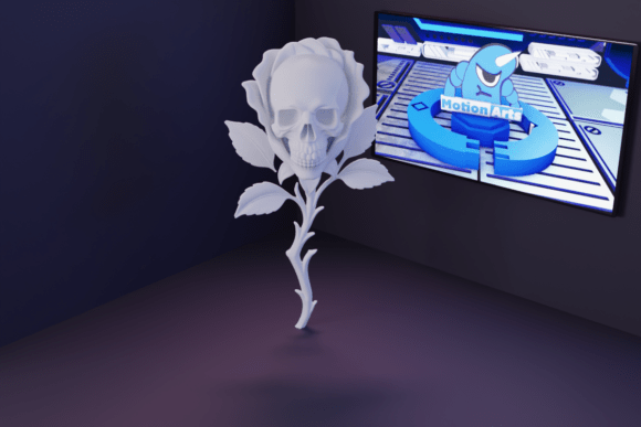 3D Skull Flower: Merging Dark Aesthetics with Digital Craftsmanship