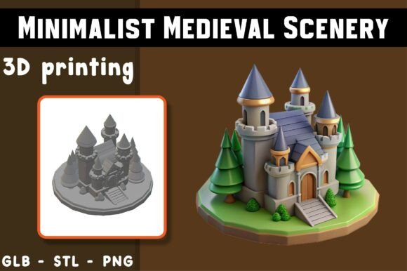 Bringing Fantasy to Life with a Minimalist Medieval Scenery 3D Model