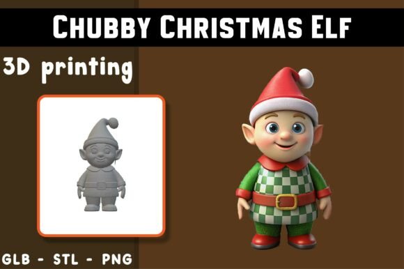 Chubby Christmas Elf 3D Model: A Festive Digital Creation for Makers and Collectors