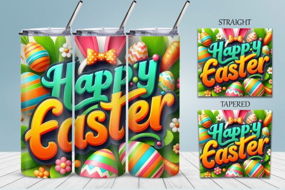 Colorful Happy Easter 3D Design: Elevating Your Holiday Branding with High-Quality Digital Art