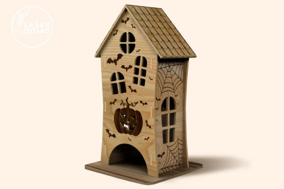 Creating Atmosphere with a Halloween House Lantern – Laser Cut Design
