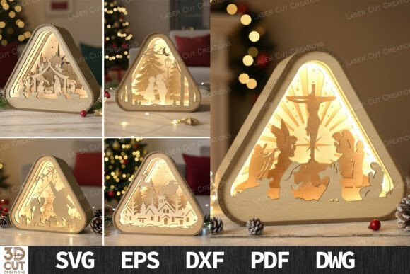 Creating Magic at Home with a 3D Christmas Light Box Lantern Set SVG