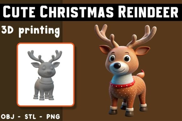 Cute Christmas Reindeer 3D Model: A Guide to Quality Printing and Digital Use
