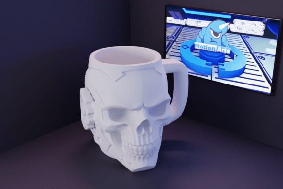 Cyborg Skull Mug: A Guide to the 3D Printed STL Model