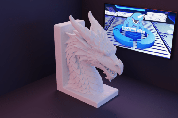 Dragon Bookend: Integrating Fantasy and Function into Your Workspace