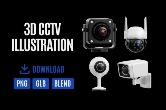 Elevate Designs with 3D CCTV Camera Set 02