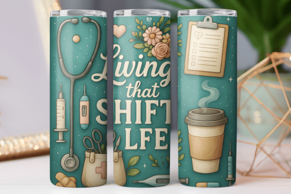 Elevate Your Craft with the Nurse Tumbler Wrap 20oz Skinny 3D Design