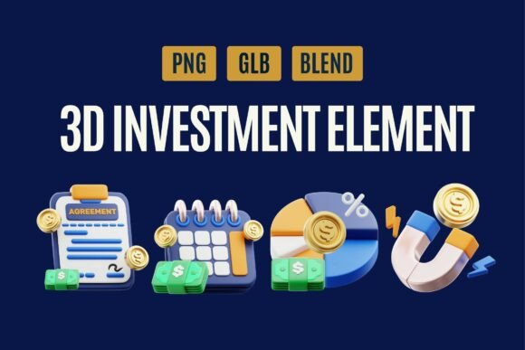 Elevating Financial Storytelling: The Strategic Value of Smart Investment 3D Design Set 01