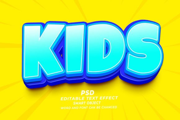 Evaluating Kids PSD 3D Editable Text Effects for Creative Projects