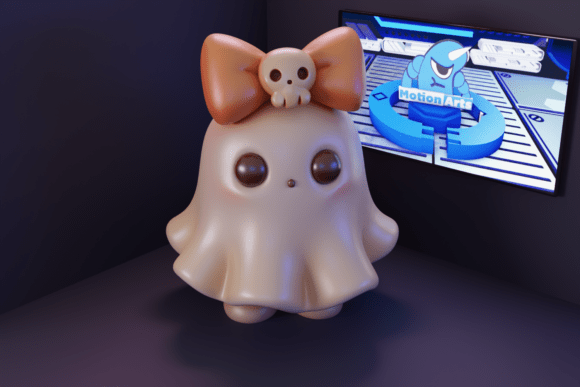 Ghost with a Bow: Blending Spooky Charm with 3D Printing Creativity