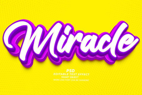 Miracle PSD 3D Text Effects