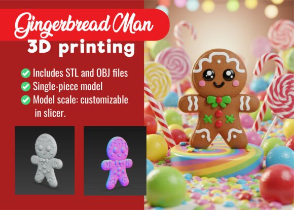 Print a Cute Gingerbread Man for Holiday Cheer