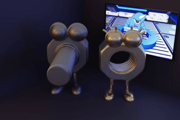 Screw and Nut Couple: A 3D Print Symbol