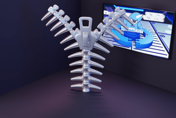 Zipper Bones: A Bold 3D Design Statement