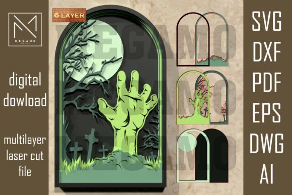Zombie Hand Halloween Sign SVG Guide